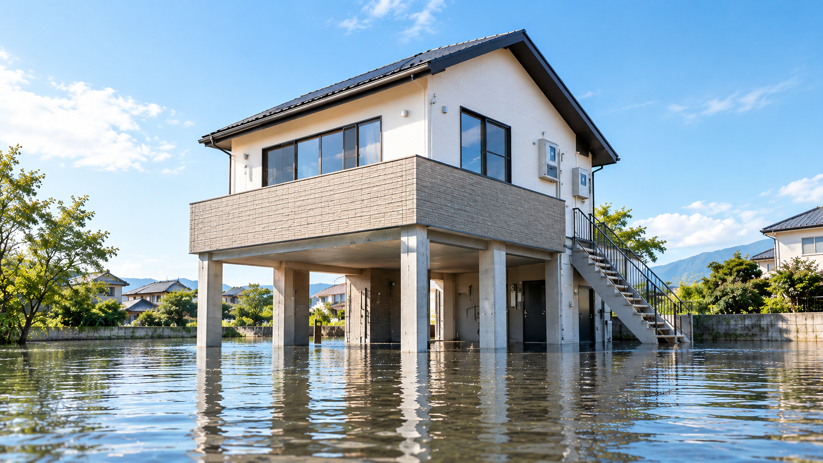 【水害に強い家づくり】止水板の設置やかさ上げリフォームの工法と費用感