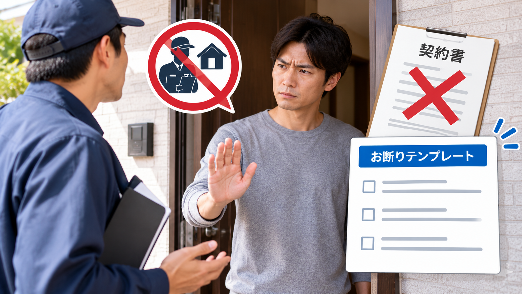 【悪質業者の訪問対策】不要な点検・契約をきっぱり断るための対処テンプレート